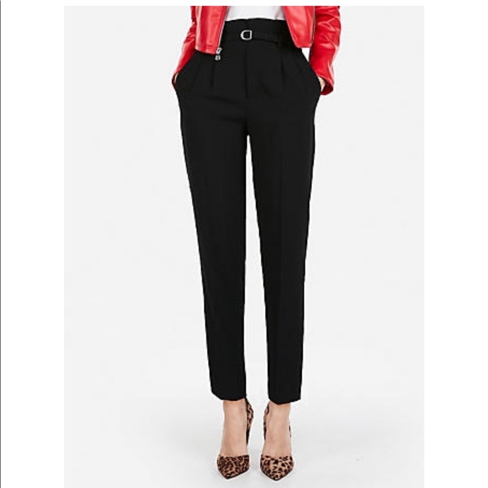 Express high waisted belted waist ankle pants